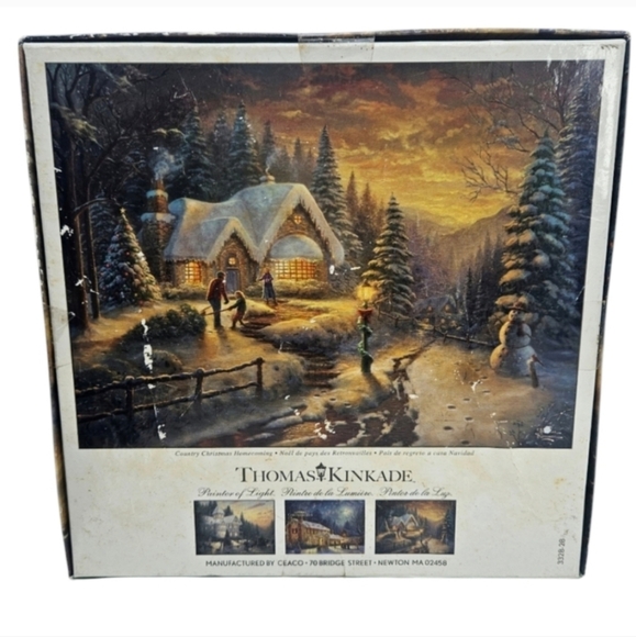 Thomas Kinkade Country Christmas Homecoming 1000-Piece Jigsaw Puzzle - Picture 4 of 8